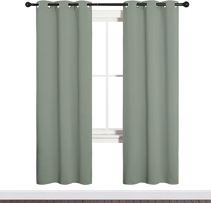 NICETOWN Bedroom Curtain Panels Blackout Draperies, Thermal Insulated Solid - Image 2