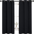 NICETOWN Pitch Black Solid Thermal Insulated Grommet Blackout Curtains/Drapes by NICETOWN