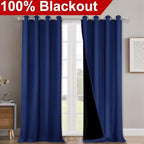 NICETOWN 100% Blackout Blinds, Royal Blue, Laundry Room Decor Window Treatment - Image 2
