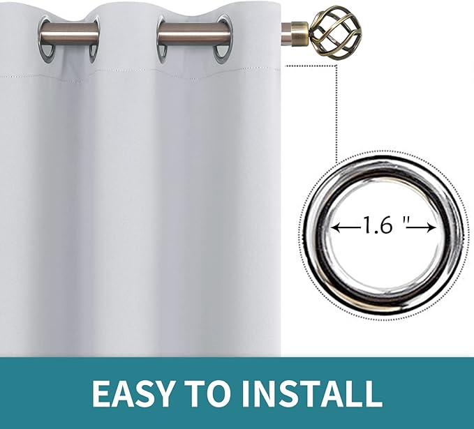 BGment Room Darkening Curtains 63 Inches Long - Image 5