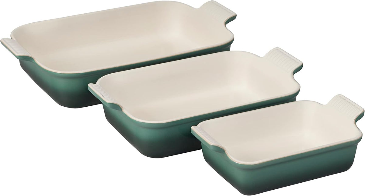 Le Creuset Stoneware Heritage Rectangular Baking Dish, 3 pc., Artichaut