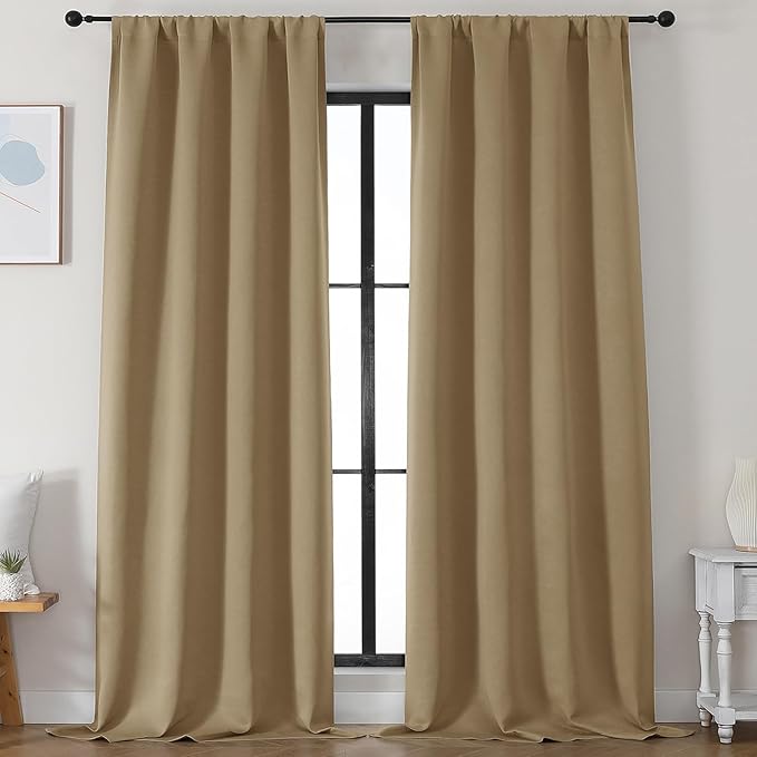 Simplebrand Taupe Blackout Curtains by Simplebrand