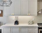 Amerdeco 10 Pack Brushed Gold Cabinet Knobs 1.2"