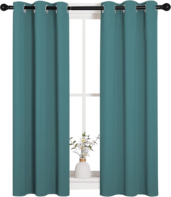 NICETOWN Bedroom Curtain Panels Blackout Draperies, Thermal Insulated Solid - Image 2