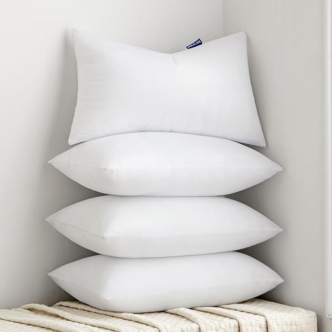 MIULEE Pillow Insert 12x20 Inch Set of 4, Decorative Rectangle Throw Pillow by MIULEE