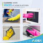 AIDEA Gray Microfiber Cleaning Cloth-100PK, Cleaning Rags 12"x12" Absorbent