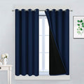 Yakamok 100% Blackout Curtains 45 Inches Long, 2 Thick Layers Total Blackout by Yakamok