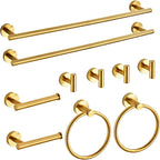 Brushed Nickel Bathroom Hardware Set 5 Piece with Towel Racks for Bathroom, SUS304 Stainless Steel Bath Towel Bar Set, 24 Inch Wall Mounted Accessories Kit…