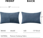 MIULEE Blue Decorative Lumbar Throw Pillow Covers 12x20 Inch - Image 6
