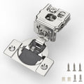 FURNIWARE 10 Pieces Soft Closing Cabinet Hinges, 1-1/4 inch Overlay Cabinet Hardware Hinges Nickel Plated- 105 Degree