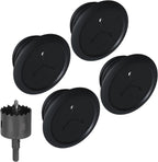 ECHOGEAR Wall Cable Hiders for Cable Management - 2.25" Mini Cord Hider Conceals 3 Low Voltage Cables Behind Wall - Perfect for Speakers, Mounted TVs, Desks & More - Black 4-Pack