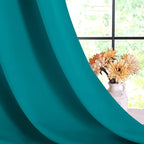 NICETOWN Room Darkening Curtains 80 inch Length 2 Panels, Peacock Teal - Image 6