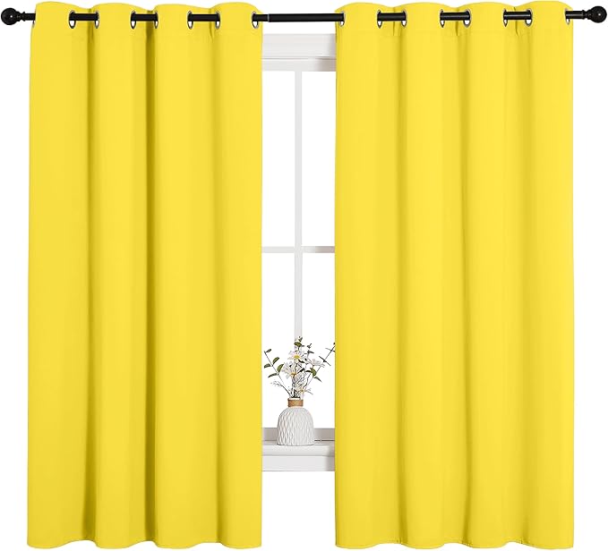 NICETOWN Bedroom Curtain Panels Draperies, Thermal Insulated Solid Grommet - Image 2