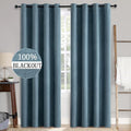 MIULEE 2 Panels Blackout Curtains Polyester Texture Opaque Curtains by MIULEE