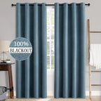 MIULEE 2 Panels Blackout Curtains Polyester Texture Opaque Curtains by MIULEE