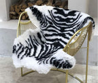 Zebra Print Rug Faux Animal Cowhide Skin Area Rug Leather Carpet Mat Small Size - Image 5