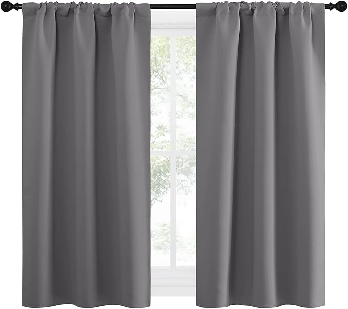 NICETOWN Grey Window Curtains for Bedroom - Image 4