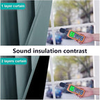 NICETOWN Greyish Blue Blackout Curtains 80 inches Long, Full Light Blocking - Image 4