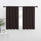NICETOWN Kitchen Curtains, Toffee Brown, Short Blackout Drapes, Thermal by NICETOWN