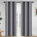 Yakamok 84 Inch Length Grey Blackout Curtains by Yakamok