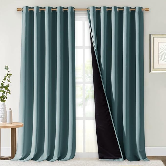NICETOWN Aqua 100% Blackout Curtains by NICETOWN