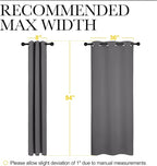 NICETOWN Noise Reducing Blackout Curtains 84" Long - Image 7