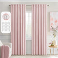 MIULEE Baby Pink Back Tab Blackout Curtains 90 Inch Long 2 Panels Set by MIULEE