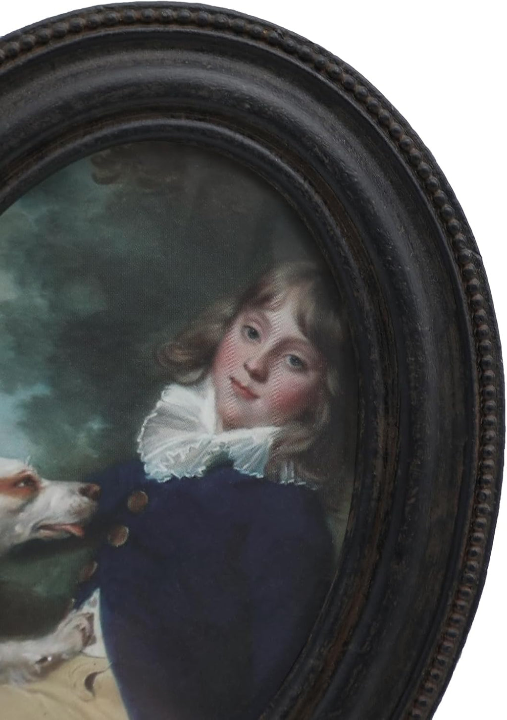 2.5x3.5 Vintage Oval Picture Frame, Small Antique Black Frame