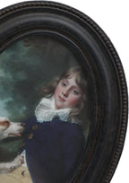 2.5x3.5 Vintage Oval Picture Frame, Small Antique Black Frame
