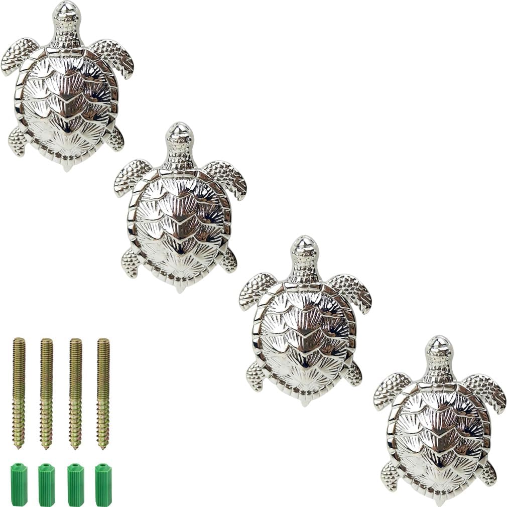 4Pcs Tortoise Wall Mounting Hanger Hooks, Animal Sea Turtle Coat Hooks, Decorative Wall Mounted Hooks for Hanging Coats, Scarves, Bags, Purses, Backpacks Home Decor