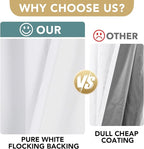 H.VERSAILTEX Pure White Curtains 96 inches Long, 100% Blackout Curtains - Image 4
