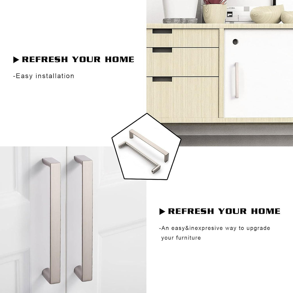 2 Pack 5 Inch Brushed Nickel Cabinet Pulls, Kitchen Hardware