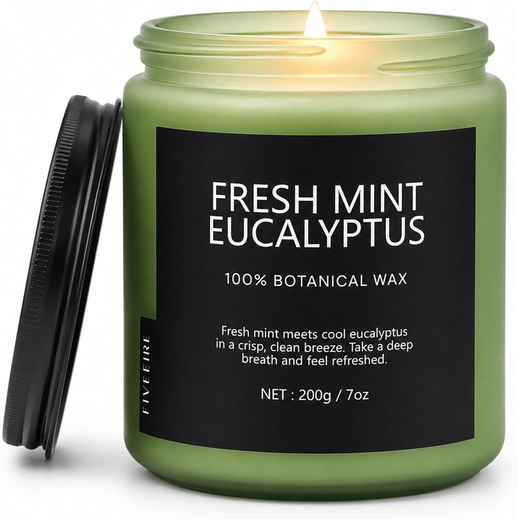 Fresh Mint Eucalyptus Scented Candle, 7oz Soy Wax