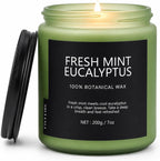 Fresh Mint Eucalyptus Scented Candle, 7oz Soy Wax