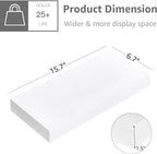 QEEIG Floating Shelf for Wall Small Shelf (White, Set of 1, 15.7" x 6.7")