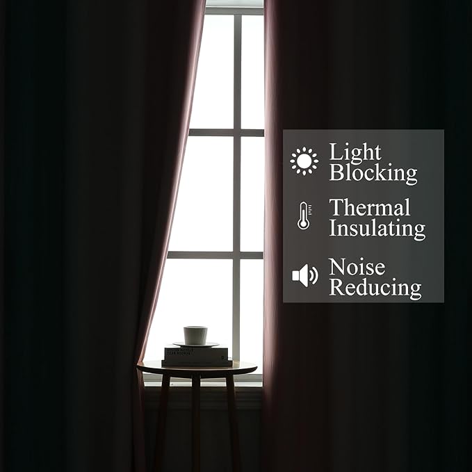 Estelar Textiler Pink and Teal Blackout Curtains 54 Inch Length, Full Light - Image 3