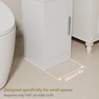 IBUYKE Small Bathroom Storage Cabinet, Narrow Floor Corner Cabinet UWBS002W