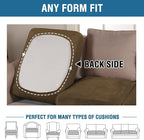 H.VERSAILTEX Velvet Stretch Couch Cushion Cover Plush Cushion Slipcover - Image 5