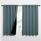 NICETOWN Greyish Green 100% Blackout Lined Curtains, 2 Thick Layers Completely by NICETOWN