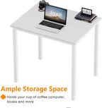 Need Small Computer Desk for Home Office 31.5 Inch Gaming Desk White
