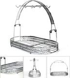 Mug and Coffee Cup Holder Stand for Kitchen Counter, Wrought Iron, Silver