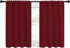 NICETOWN 30 inch Curtains for Small Windows, Thermal Insulated Privacy Short - Image 2