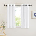 NICETOWN White Sheer Curtains 45 inches Long, Grommet Light Filtering Airy by NICETOWN