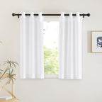 NICETOWN White Sheer Curtains 45 inches Long, Grommet Light Filtering Airy by NICETOWN