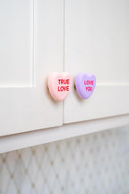 Knobēz 8pk Decorative Knob Covers - Valentine Conversation Hearts Decor