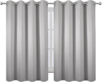 LEMOMO Light Grey Blackout Curtains 52 x 54 Inch Length/Set of 2 Curtain - Image 2