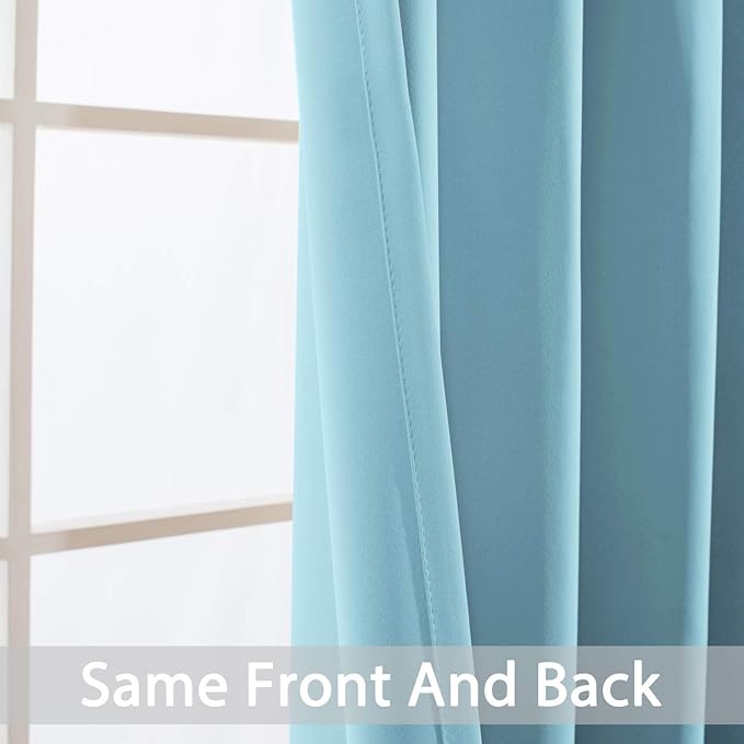 Yakamok Blackout Curtains for Bedroom, Grommet Thermal Insulated Room Darkening - Image 6