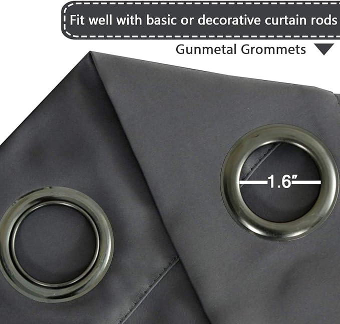 H.VERSAILTEX Blackout Patio Curtains 100 x 108 Inches - Image 4