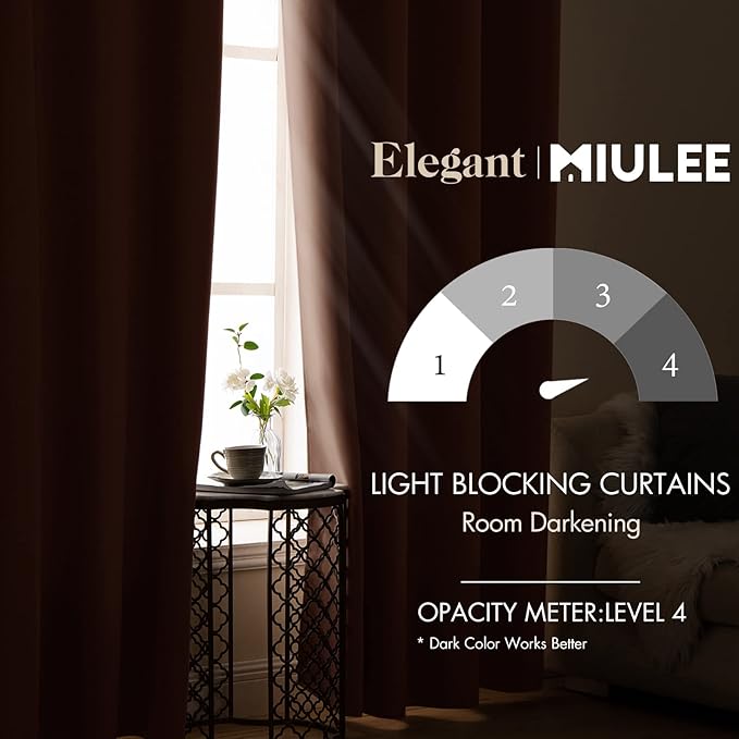 MIULEE Blackout Curtains 96 Inches Long - Image 2