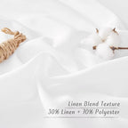 NICETOWN White Linen Short Curtains - Image 4